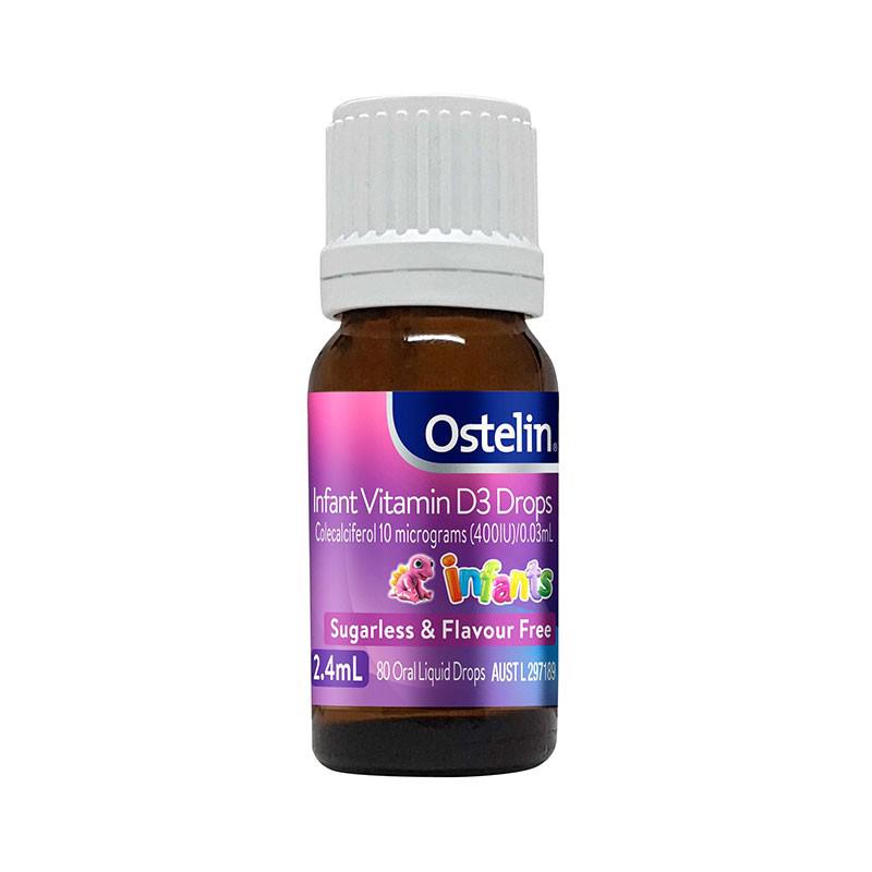 Vitamin D dạng nhỏ giọt Ostelin Infant Vitamin D3 Drops (Úc) 2,4ml cho bé từ sơ sinh