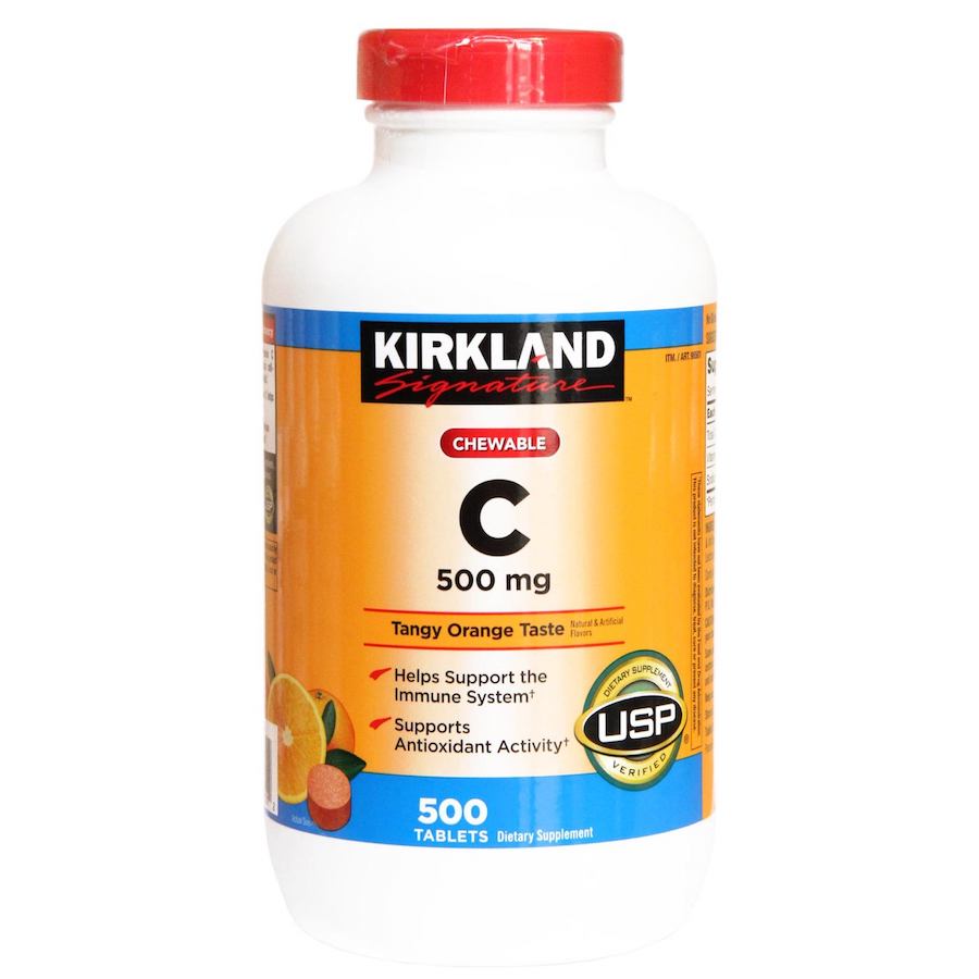 Viên ngậm bổ sung Vitamin C Kirkland Chewable C 500mg 500 viên (Mỹ)