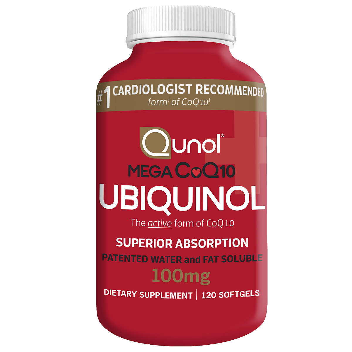 Viên uống hỗ trợ tim mạch Qunol Mega CoQ10 Ubiquinol 100mg 120 viên