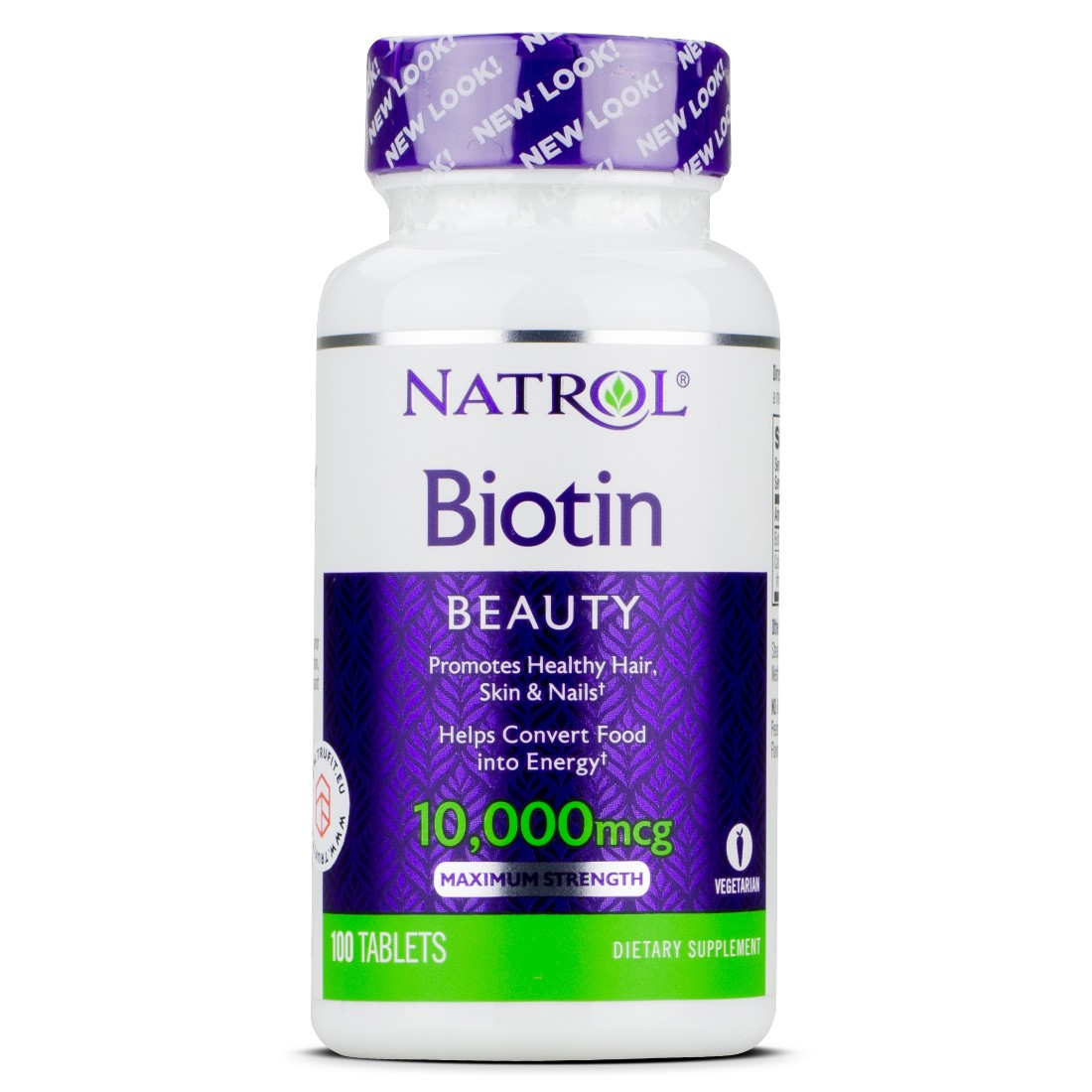 Viên uống hỗ trợ rụng tóc, giúp mọc tóc Natrol Biotin Beauty 10,000mcg 100 viên (Mỹ)